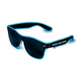 Blue Retro LED Glow Sunglasses